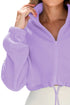 'Amity' Zip Up Cropped Jacket - Celes Fashion